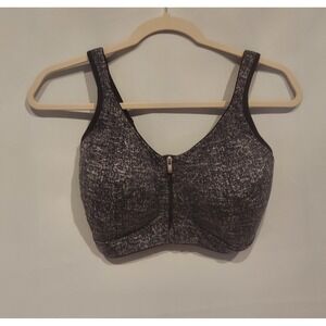 VSX Sport Womens Heathered Black & Gray Changeable Straps Sports Bra Size 34DDD